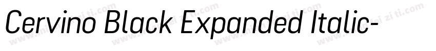 Cervino Black Expanded Italic字体转换